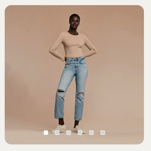 nuuds Tops - Nuuds Ribbed Long Sleeve Bodysuit